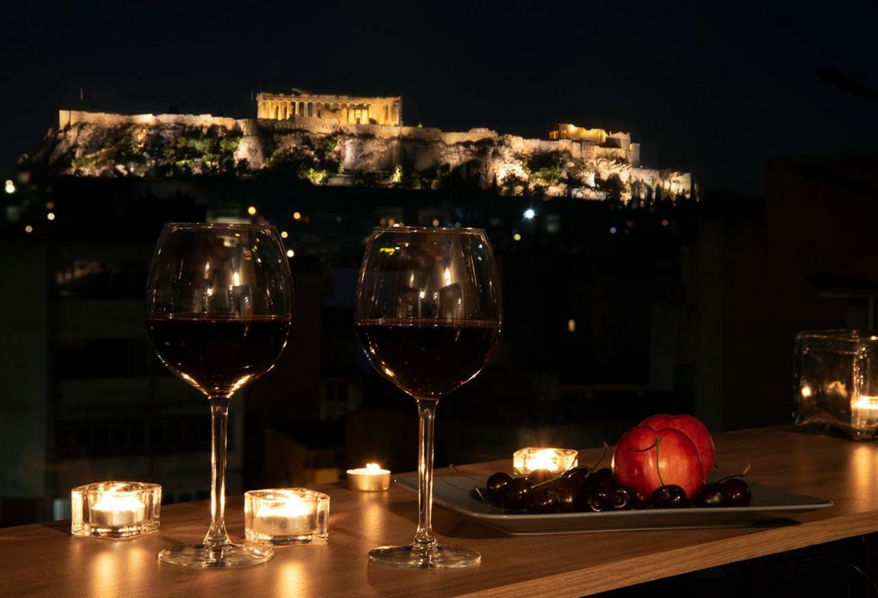 Mosaics Astonishing Acropolis View Aprtm Lägenhet Aten Exteriör bild